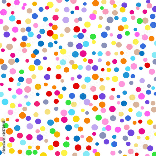 Multicolored confetti on a white background
