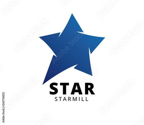 star vector icon logo design template isolated on white background