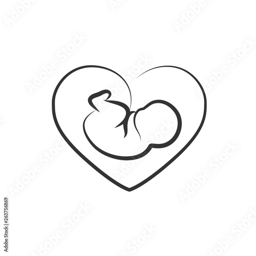 Vector fetus icon