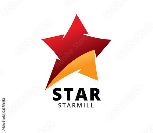 star vector icon logo design template isolated on white background