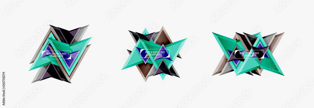Arrows and triangles geometric design template for banner, background or logo Arrows and triangles geometric design template for banner, background or logo