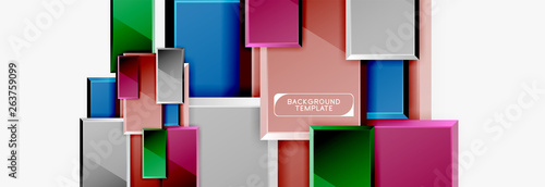 Free Download Geometrical design squares abstract banner, glossy shiny effects - GFXLoad