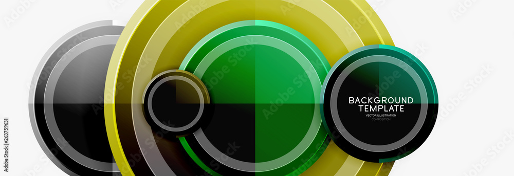 Obraz premium Circular pattern, abstract circles composition