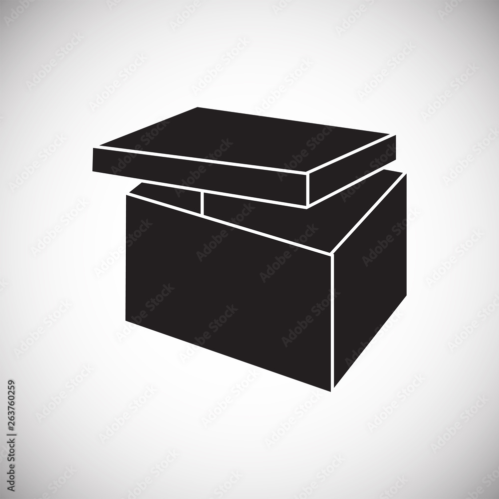 Box icon on background for graphic and web design. Simple vector sign. Internet concept symbol for website button or mobile app. Box icon on background for graphic and web design. Simple vector sign. Internet concept symbol for website button or mobile app.