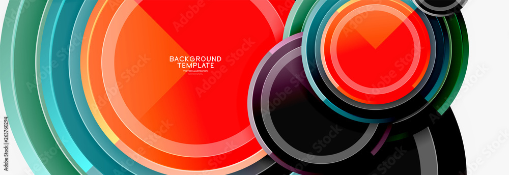 Circular pattern, abstract circles composition Circular pattern, abstract circles composition