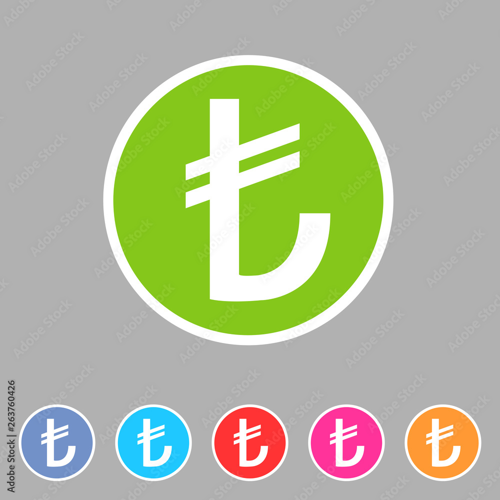 Turkish lira currency sign icon flat web sign symbol logo label Turkish lira currency sign icon flat web sign symbol logo label