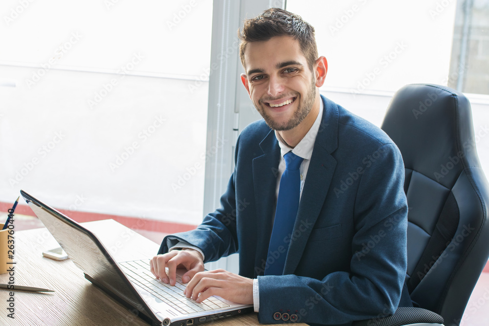 businessman typing on computer businessman typing on computer