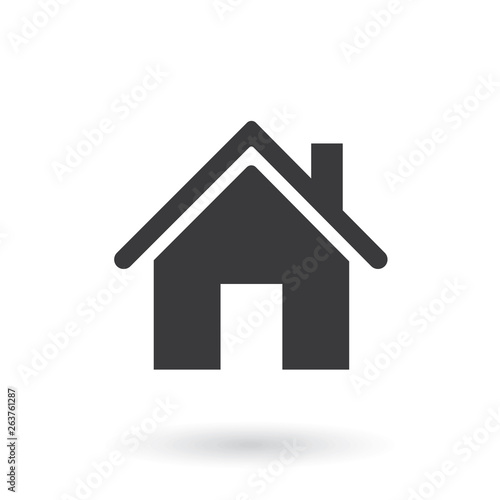 Home icon. Flat style - stock vector. © Comauthor