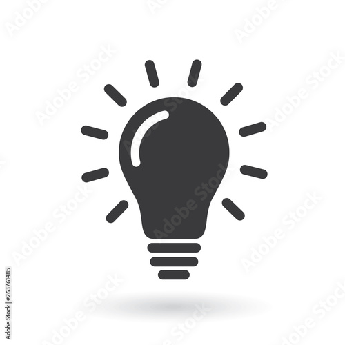 Light bulb icon. Phone icon. Flat style - stock vector.