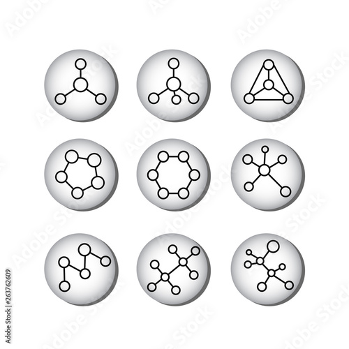 structural formulas of molecules on white background