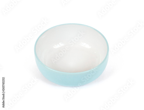 Ceramic bowl isolated on white background with clipping path