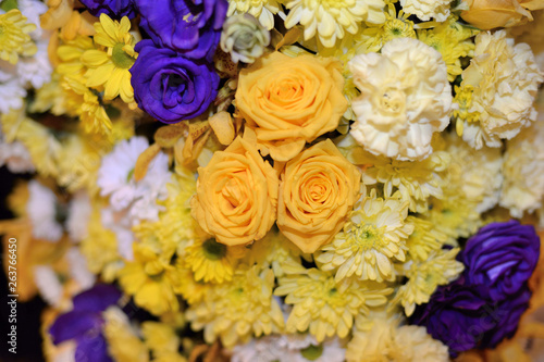 bouquet of yellow roses