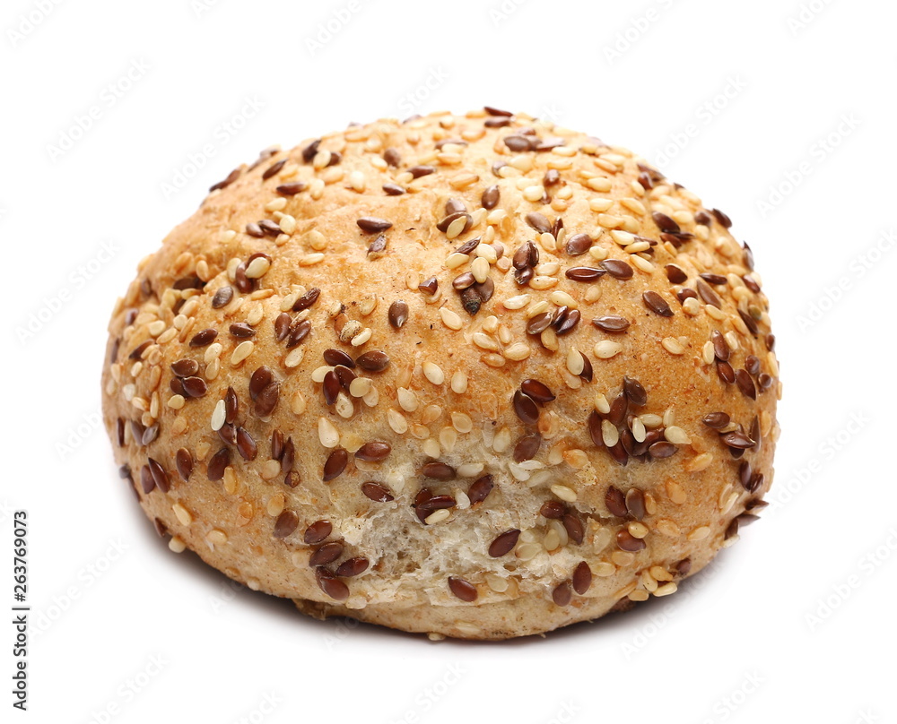 Burger buns with sesame isolated on white background Burger buns with sesame isolated on white background