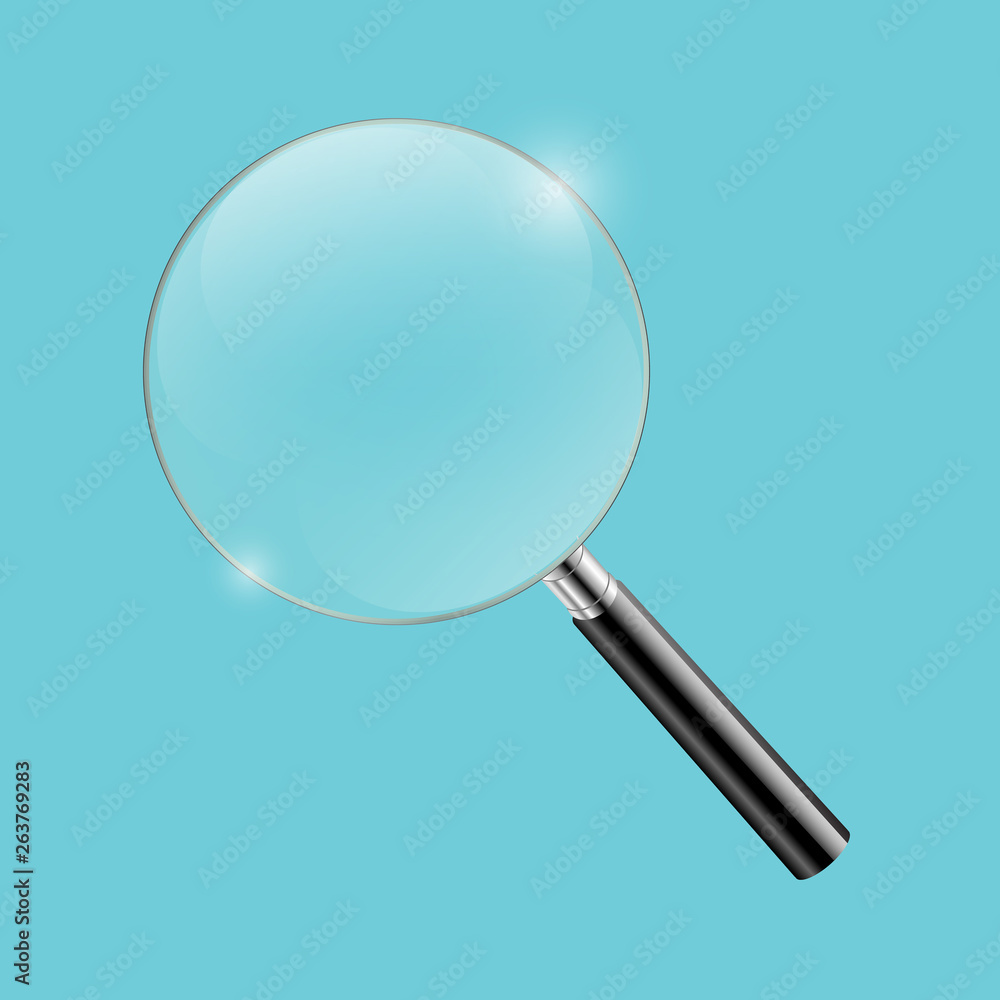Magnifying Glass Blue Background Magnifying Glass Blue Background