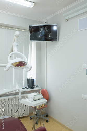 Hospital sterile room with medical equipment