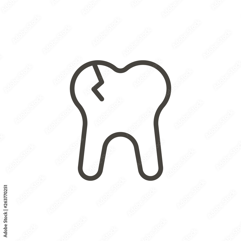 Tooth, tomography vector icon. Element of medicine for mobile concept and web apps illustration. Thin line icon for website design and development. Vector icon Tooth, tomography vector icon. Element of medicine for mobile concept and web apps illustration. Thin line icon for website design and development. Vector icon
