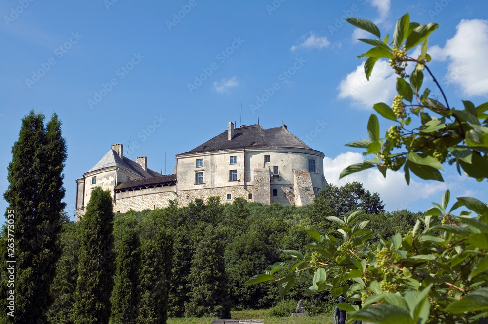 View to the old castle in sunny day