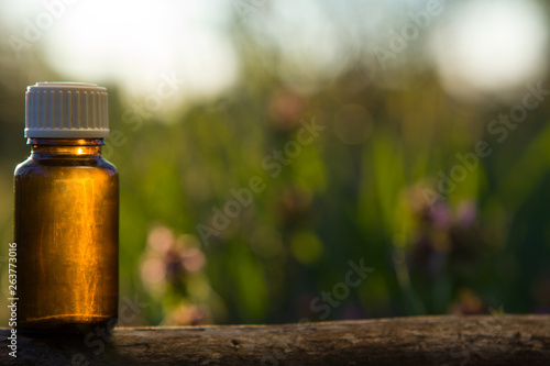 Herbal medicine or cosmetics, bottle.