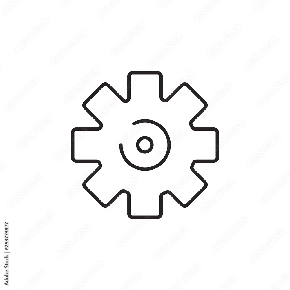 Settings Gear Modern Simple Outline UI Vector Icon Settings Gear Modern Simple Outline UI Vector Icon