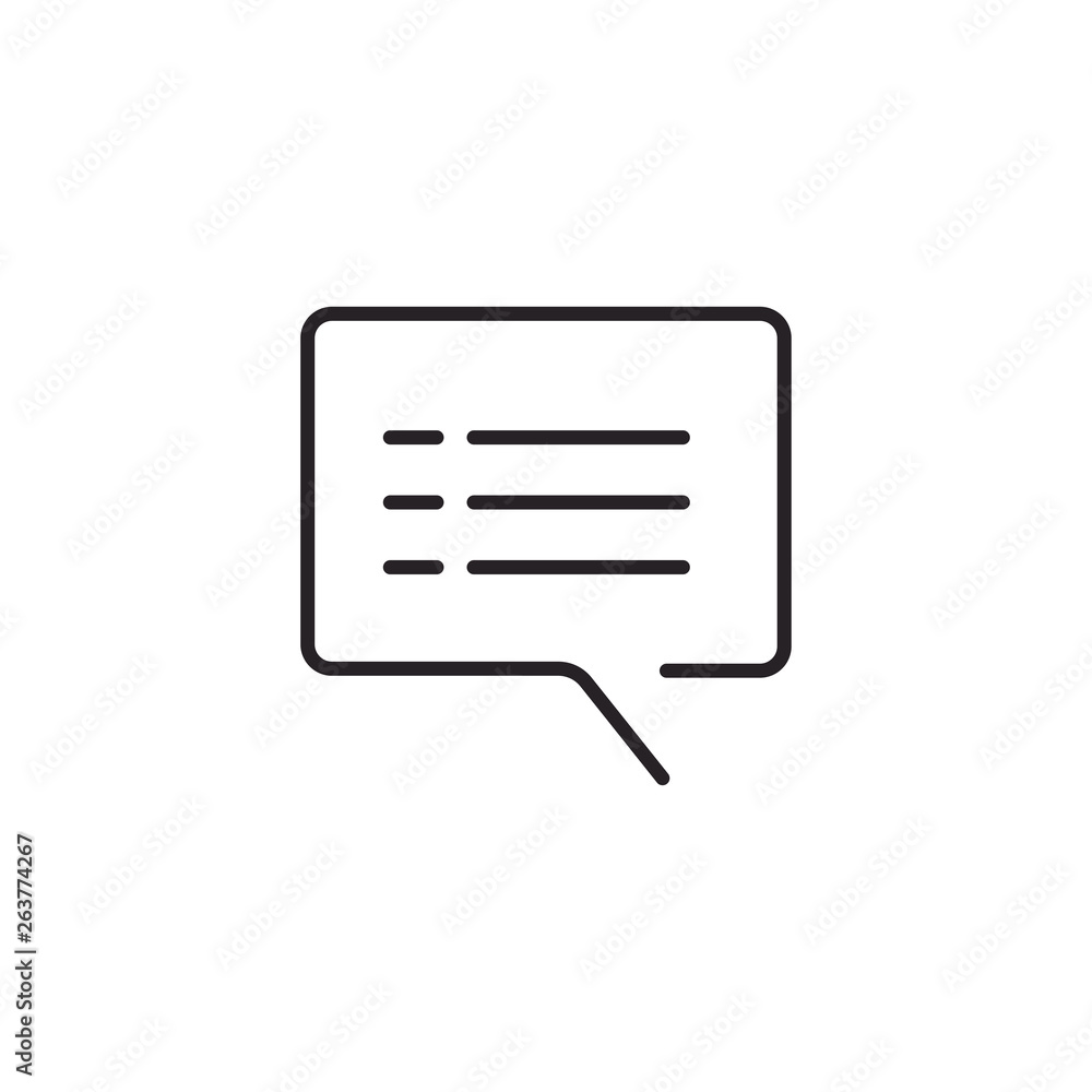 Chat Text Social Media Icon. Modern Simple Vector For Web Site Or Mobile App Chat Text Social Media Icon. Modern Simple Vector For Web Site Or Mobile App