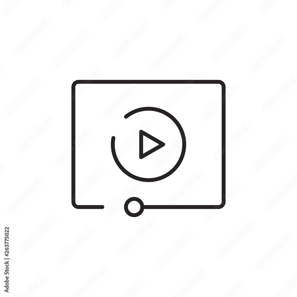 Play Graph Line Social Media Icon. Modern Simple Vector For Web Site Or Mobile App Play Graph Line Social Media Icon. Modern Simple Vector For Web Site Or Mobile App