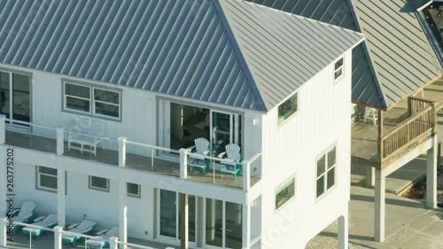 Aerial view property which survived Hurricane Michael Florida photo