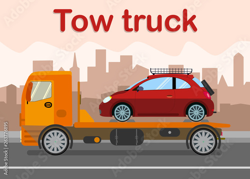 Towing, Evacuation Company Banner Flat Template