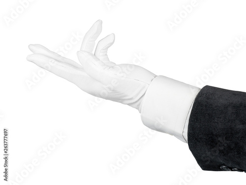 Man hand in white glove and...