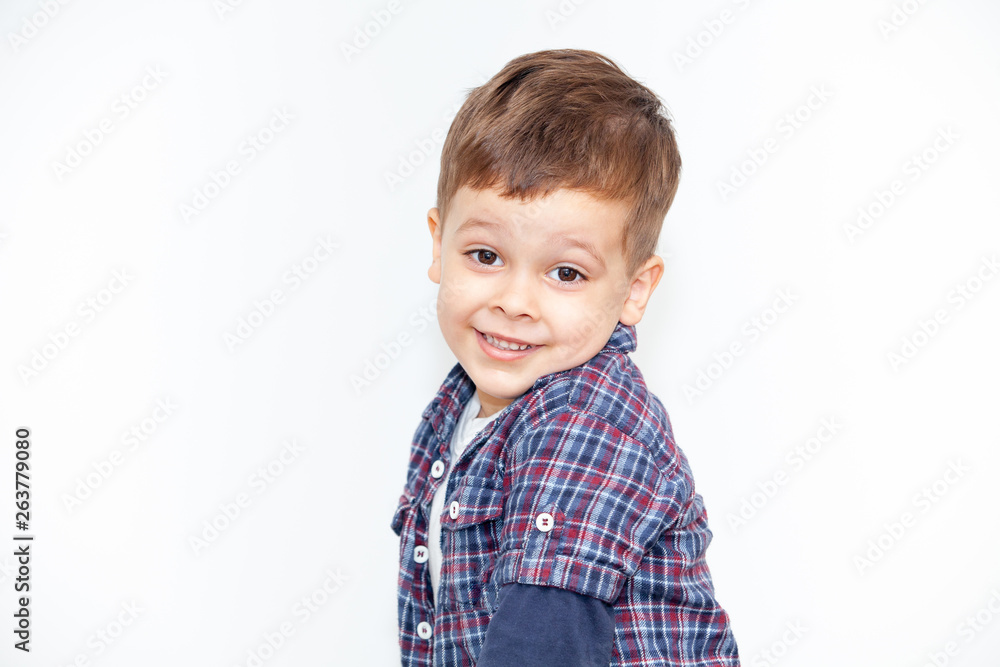 emotional boy on a light background emotional boy on a light background