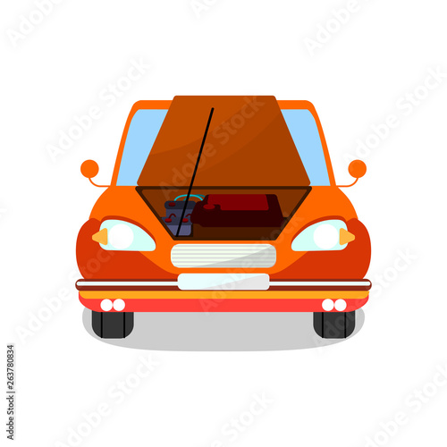 Engine Diagnostics, Repair Vector Illustration