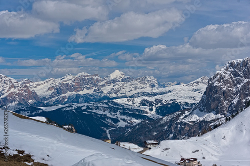 High mountain cliffs in the Dolomites