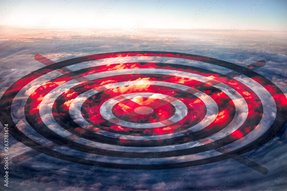 Hurricane as a target zone. Climatic weapon concept. Satellite view. Elements of this image furnished by NASA. Hurricane as a target zone. Climatic weapon concept. Satellite view. Elements of this image furnished by NASA.