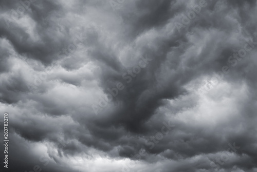 Dark grey storm clouds, background