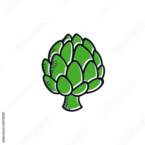 artichoke doodle icon