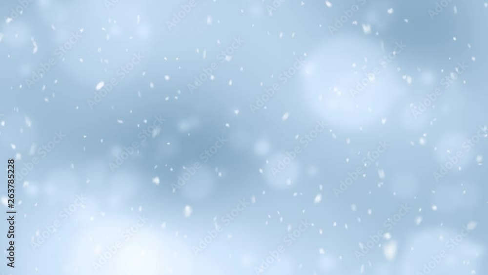 Realistic snowfall on abstract blue bokeh copy space background. Realistic snowfall on abstract blue bokeh copy space background.