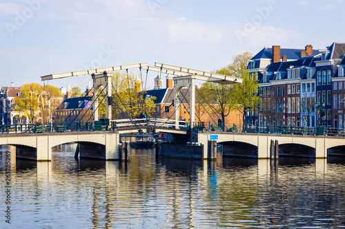 Photography Skinny bridge in the morning in Amsterdam, Netherlands