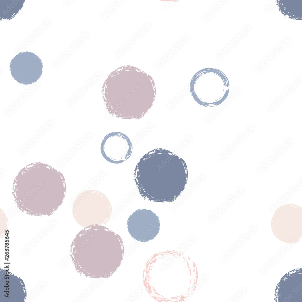 Polka dots pastel seamless pattern