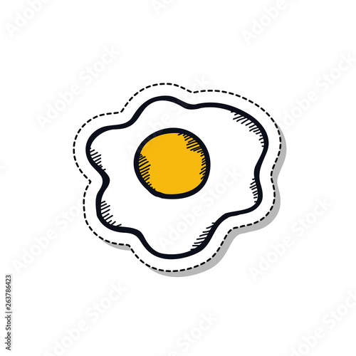 scrambled eggs doodle icon