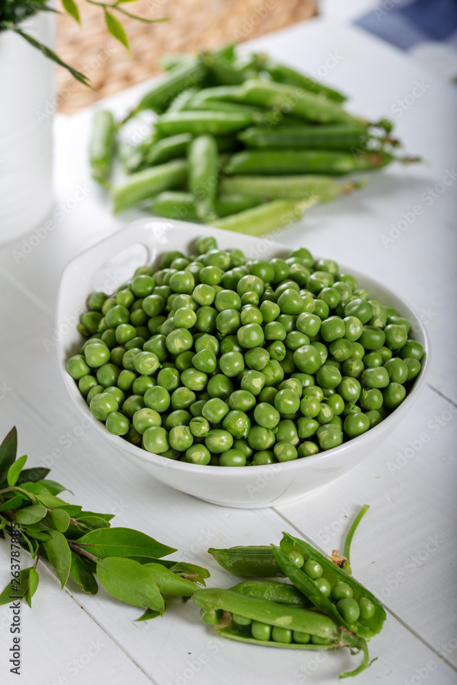 Fresh Green Peas in a Bowl Fresh Green Peas in a Bowl