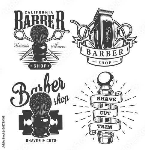 Vintage barbershop prints