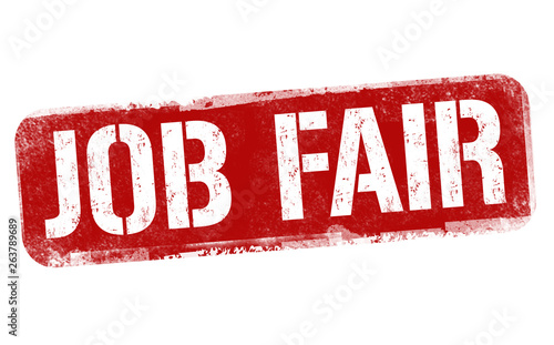 Job fair sign or stamp