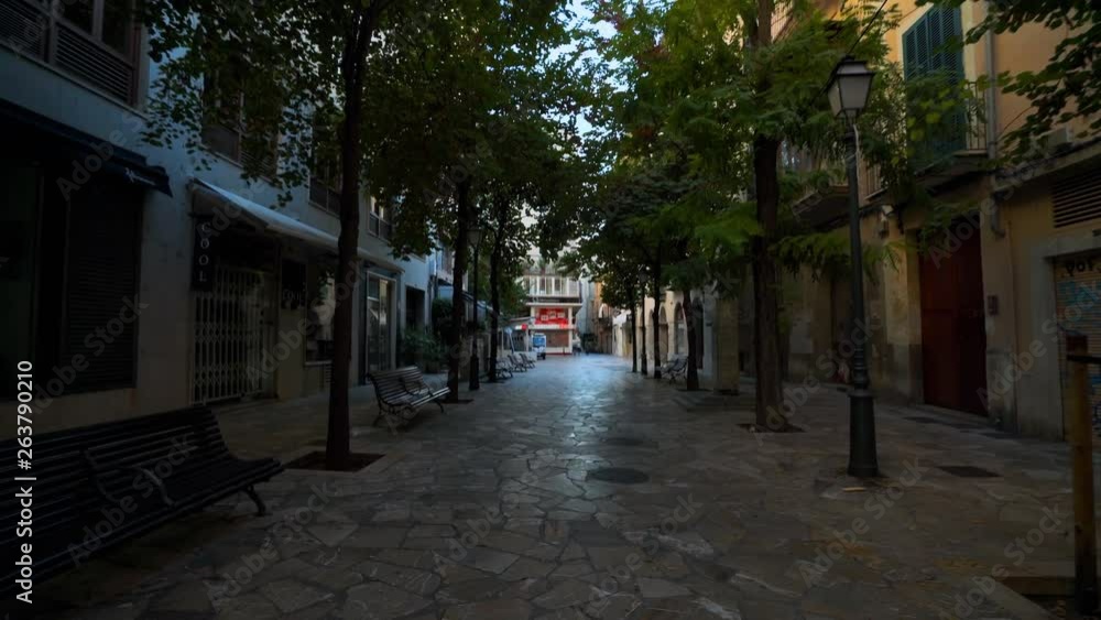 Walking down the Street in Palma de Mallorca, Mallorca. Walking down the Street in Palma de Mallorca, Mallorca.