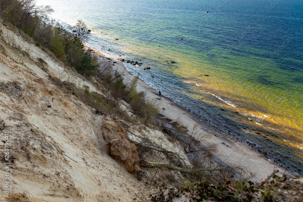 Abbruch der Steilküste bei Göhren Rügen im April 2019