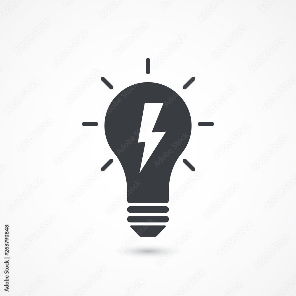 Lightbulb Idea icon. Halogen power sign. Electric light charge symbol, icon. Vector illustration. Lightbulb Idea icon. Halogen power sign. Electric light charge symbol, icon. Vector illustration.