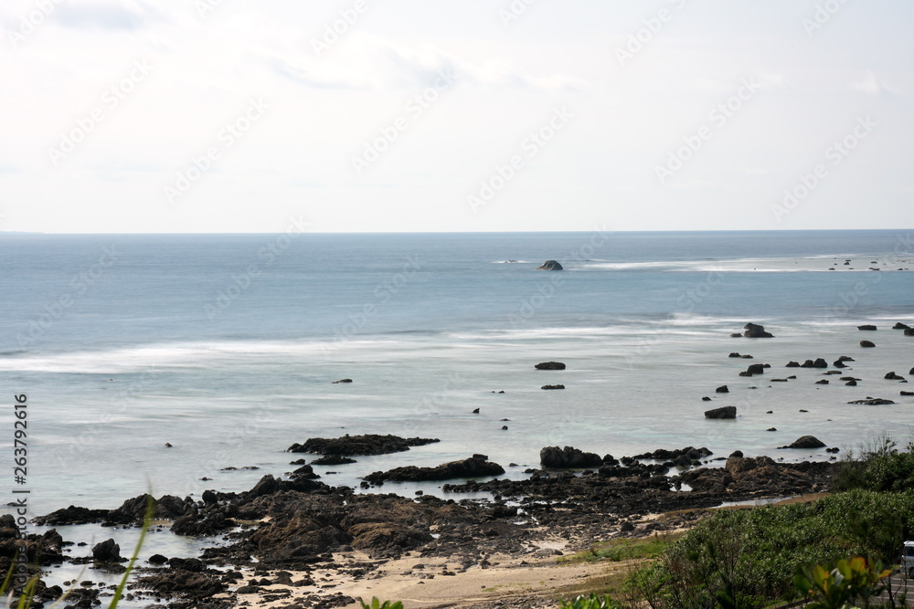 Amami Oshima, Japan - April 6, 2019: Cape Ayamaru in Amami Oshima, Kagoshima, Japan, in the afternoon Amami Oshima, Japan - April 6, 2019: Cape Ayamaru in Amami Oshima, Kagoshima, Japan, in the afternoon