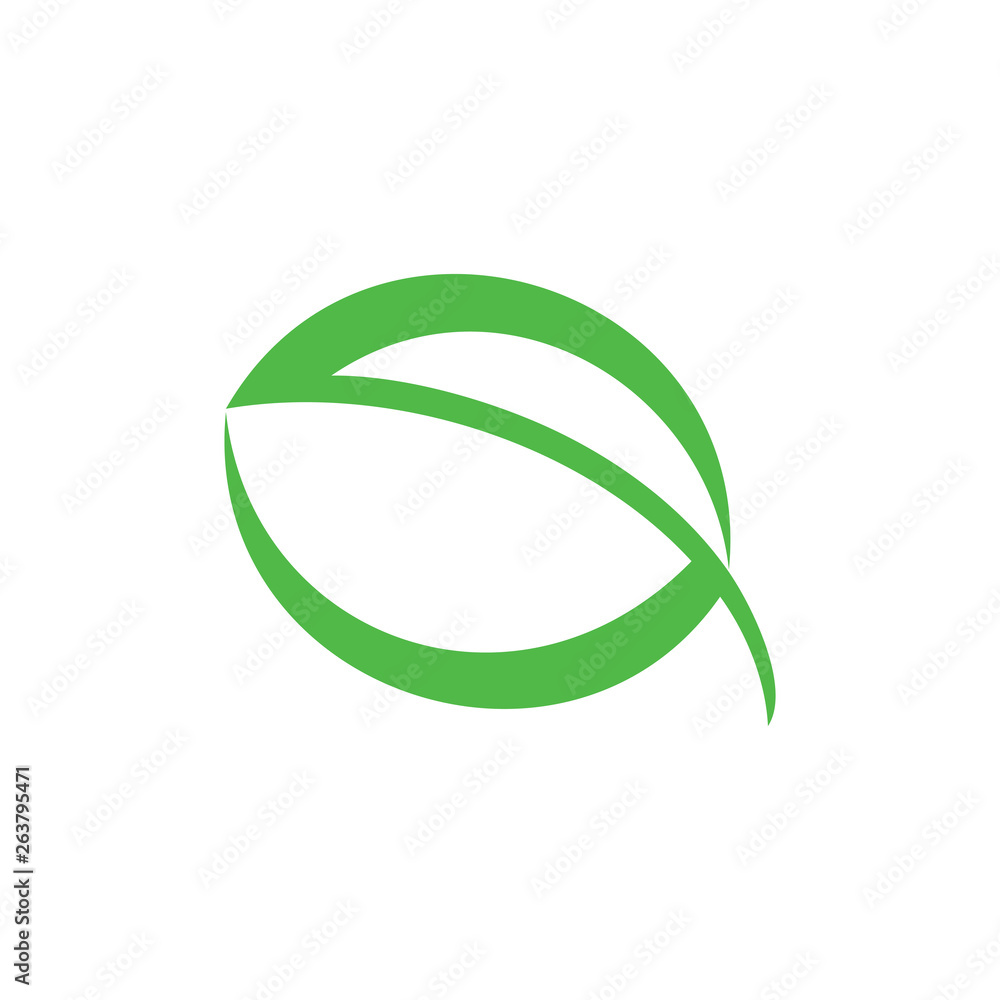simple geometric green leaf shape logo simple geometric green leaf shape logo