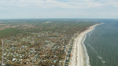 Aerial view hurricane damage Mexico Beach Florida USA photo