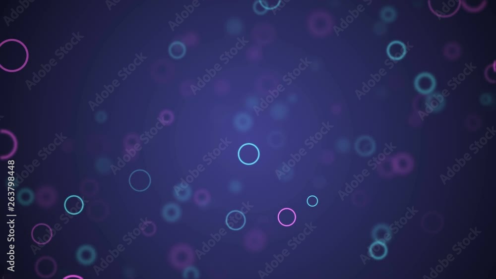 Abstract motion background. Neon circles in dark futuristic space. 4k Abstract motion background. Neon circles in dark futuristic space. 4k