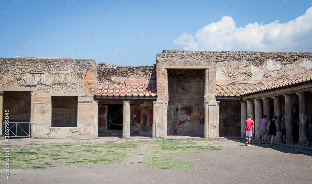 Outer courtyard of ancient roman baths