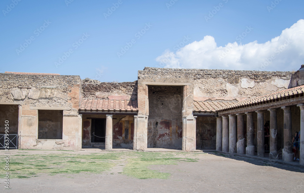 Outer courtyard of ancient roman baths